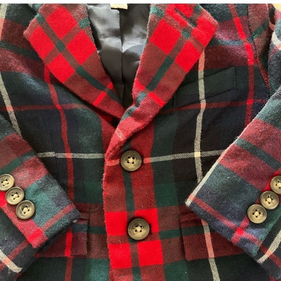 Janie and Jack Baby Boy 6-12 12-18 Plaid Blazer and Pants Suit Christmas Holiday - Picture 4 of 10
